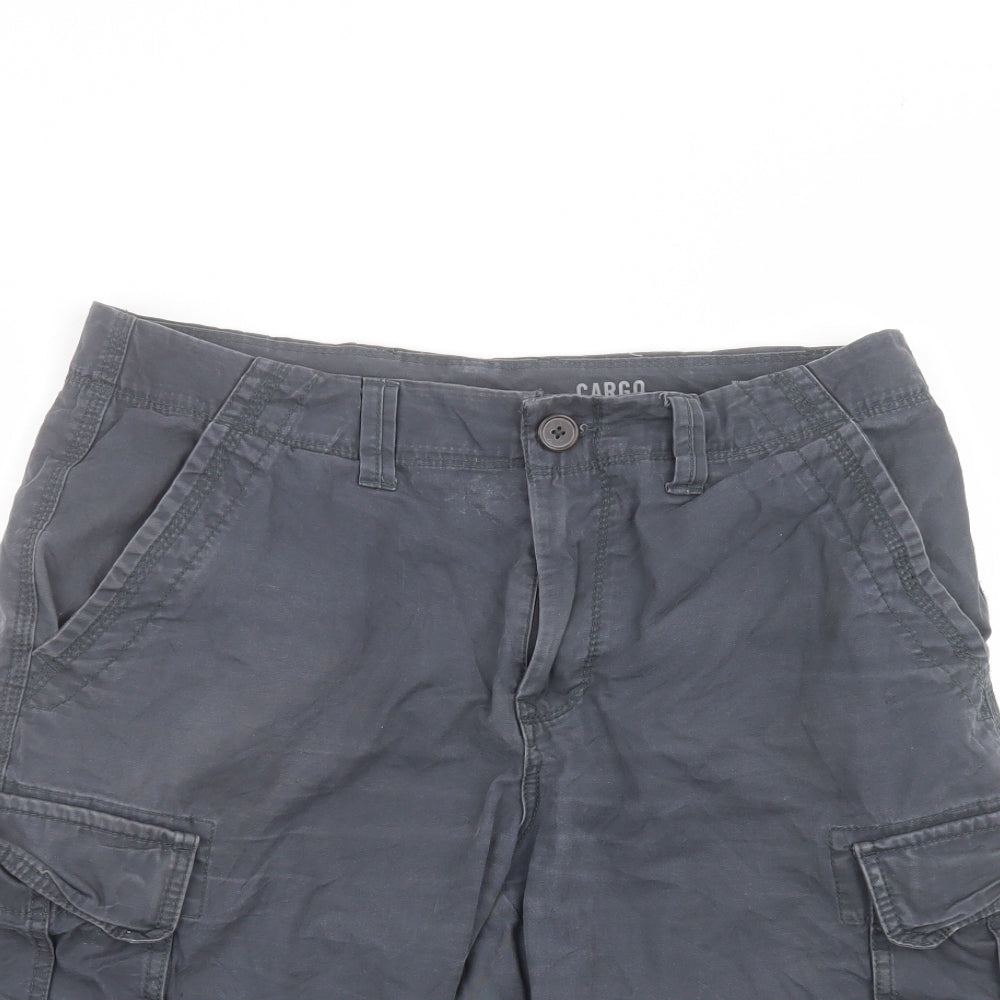 F&F Mens Blue  Cotton Cargo Shorts Size 34 in L9 in Regular