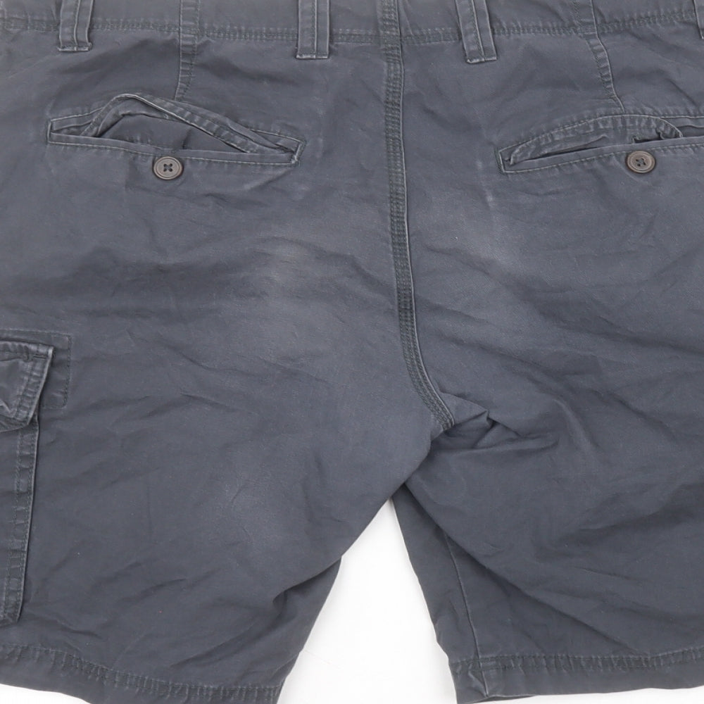 F&F Mens Blue  Cotton Cargo Shorts Size 34 in L9 in Regular