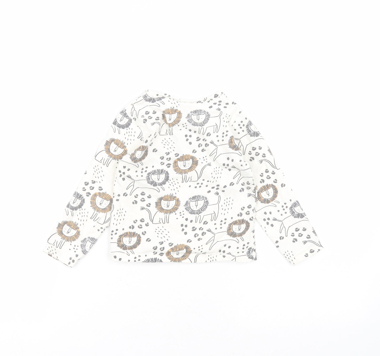 TU Boys White  Cotton Basic T-Shirt Size 12 Years Round Neck