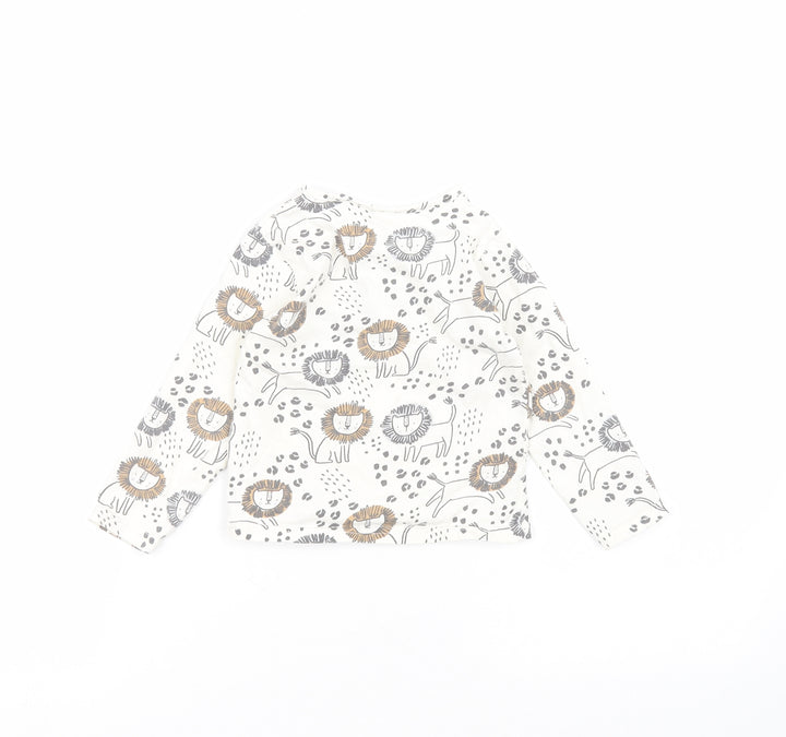 TU Boys White  Cotton Basic T-Shirt Size 12 Years Round Neck