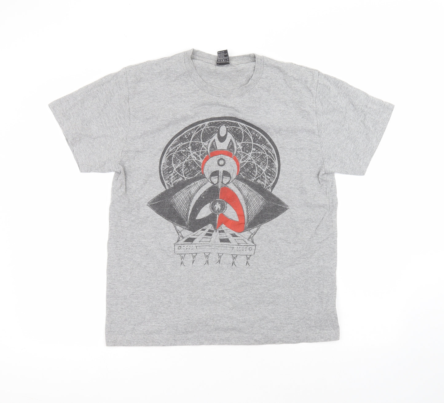 raddar7 Mens Grey  Cotton  T-Shirt Size M Round Neck