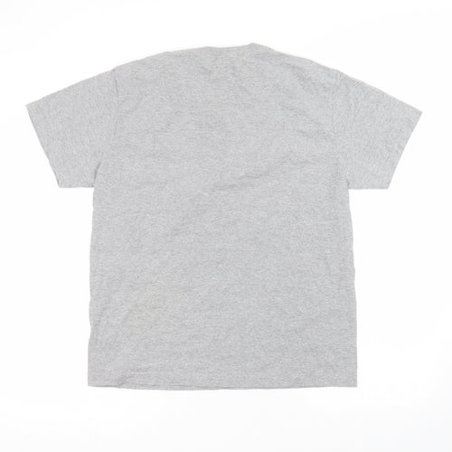 raddar7 Mens Grey  Cotton  T-Shirt Size M Round Neck