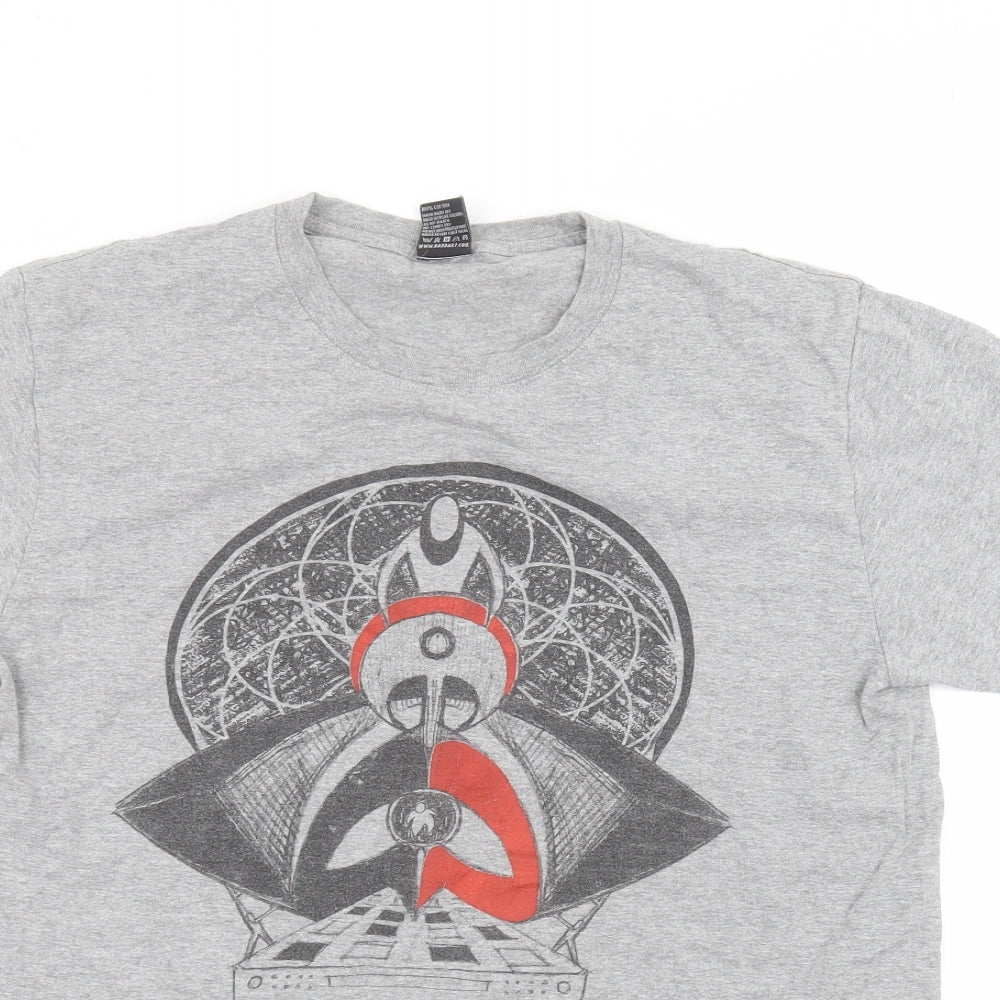 raddar7 Mens Grey  Cotton  T-Shirt Size M Round Neck