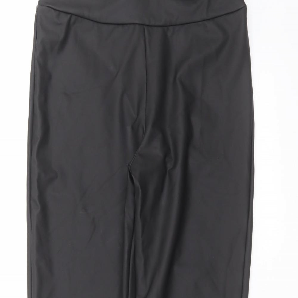 River Island Womens Black  Polyester Trousers  Size 10 L27 in Regular