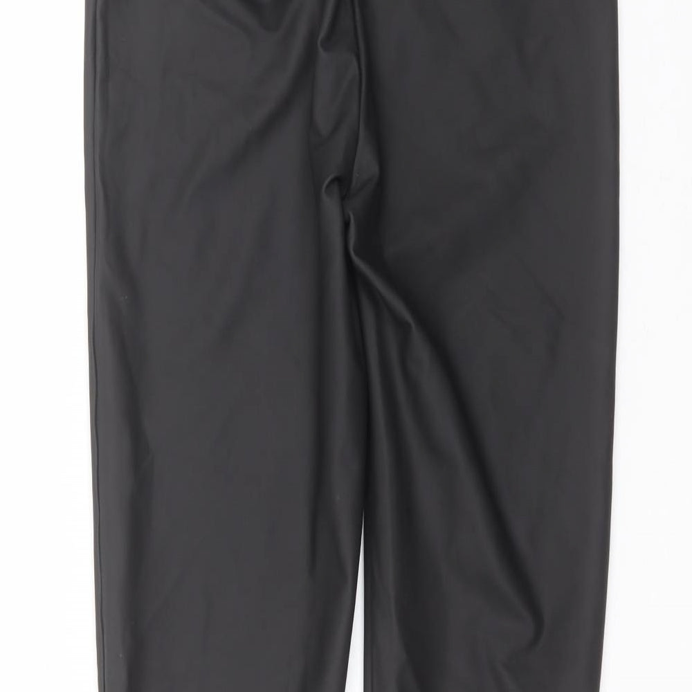 River Island Womens Black  Polyester Trousers  Size 10 L27 in Regular