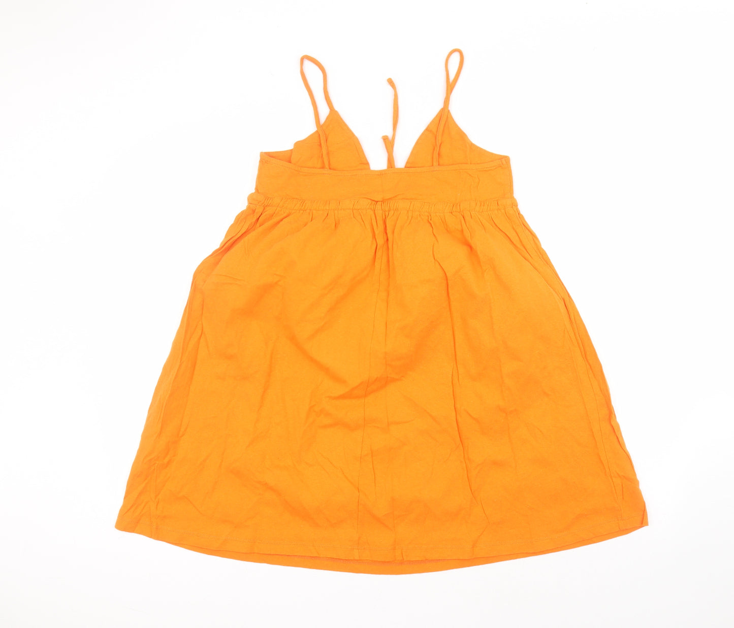 ASOS Womens Orange  Cotton A-Line  Size 10  V-Neck