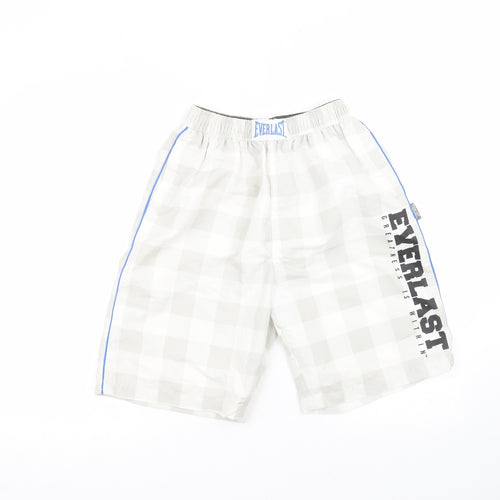 Everlast Mens White  Polyester Bermuda Shorts Size S L10 in Regular  - swim short