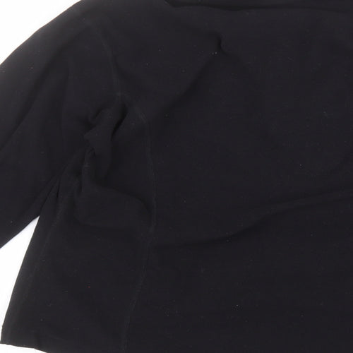 Cross Womens Black Round Neck  Polyester Pullover Jumper Size 18