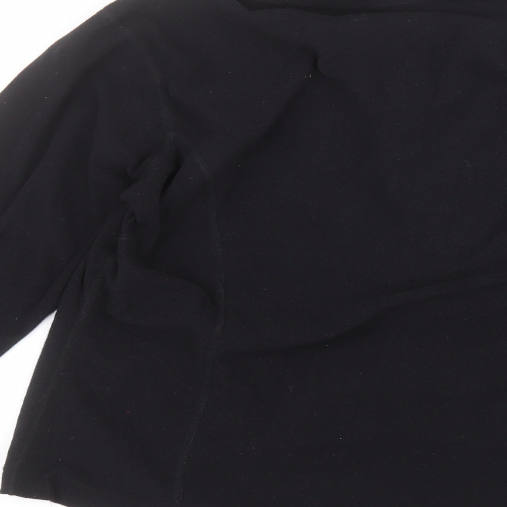 Cross Womens Black Round Neck  Polyester Pullover Jumper Size 18