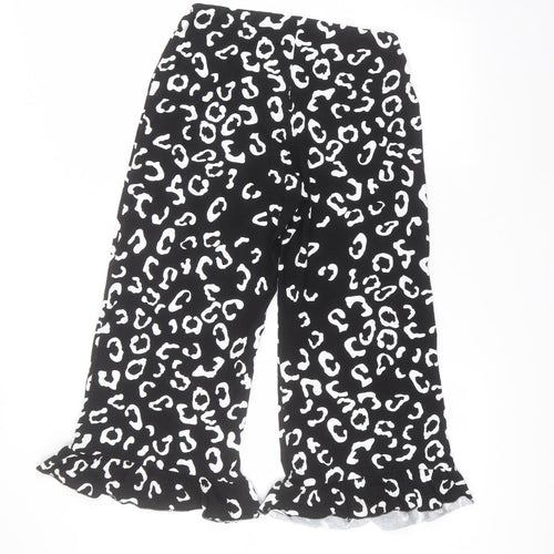 ASOS Womens Black  Viscose Cropped Trousers Size 12 L21 in Regular