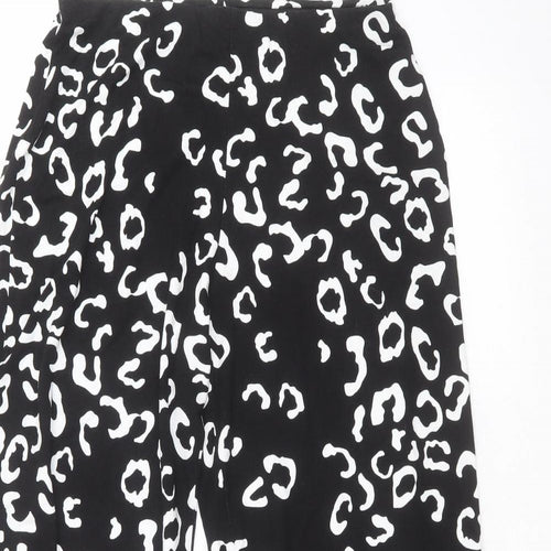 ASOS Womens Black  Viscose Cropped Trousers Size 12 L21 in Regular