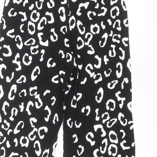 ASOS Womens Black  Viscose Cropped Trousers Size 12 L21 in Regular