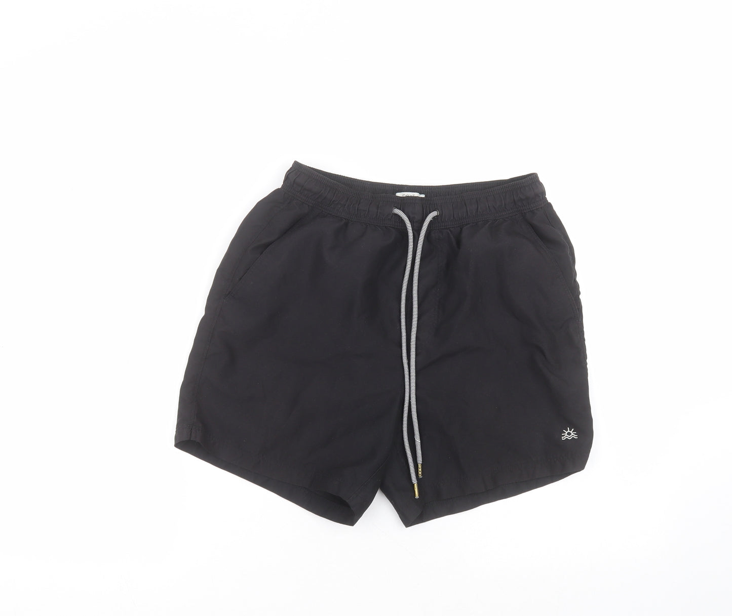 NEXT Mens Black  Polyester Bermuda Shorts Size XS  Regular  - swim wear