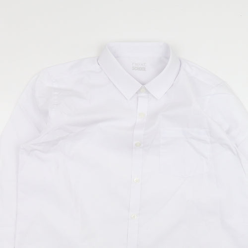 NEXT Boys White  Polyester Basic Button-Up Size 16 Years Collared