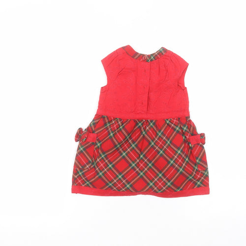 EWM Baby Red  Cotton A-Line  Size 12-18 Months  Round Neck
