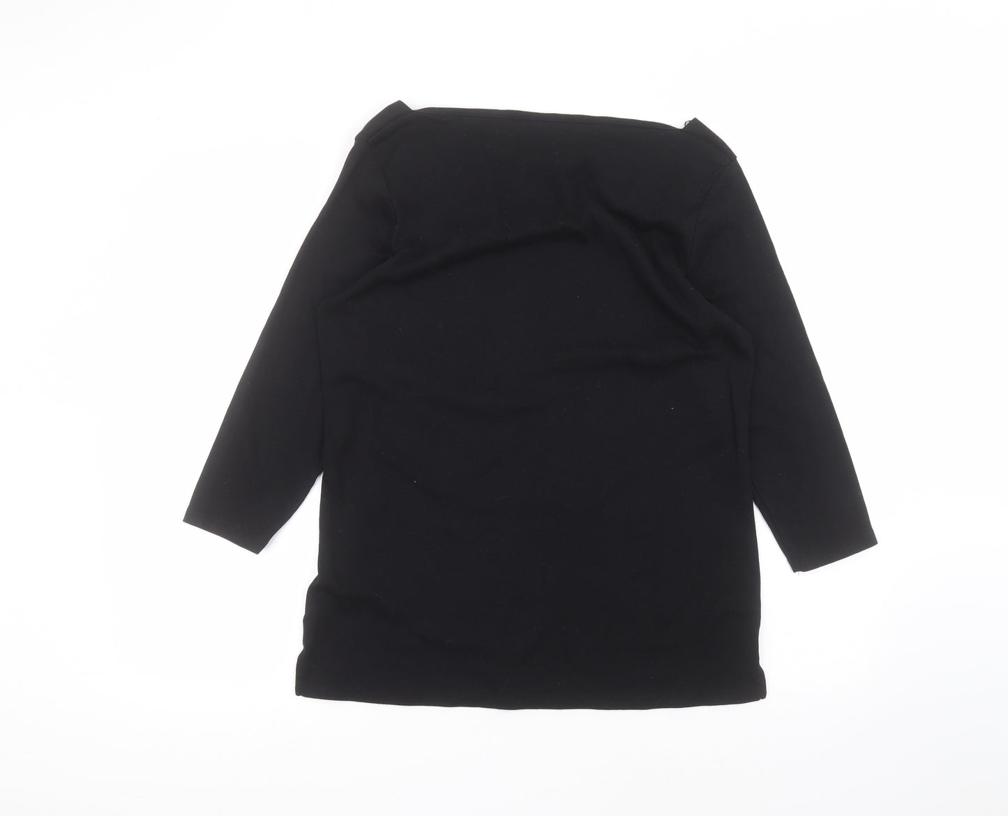 F&F Womens Black  Cotton Basic T-Shirt Size 22 Round Neck