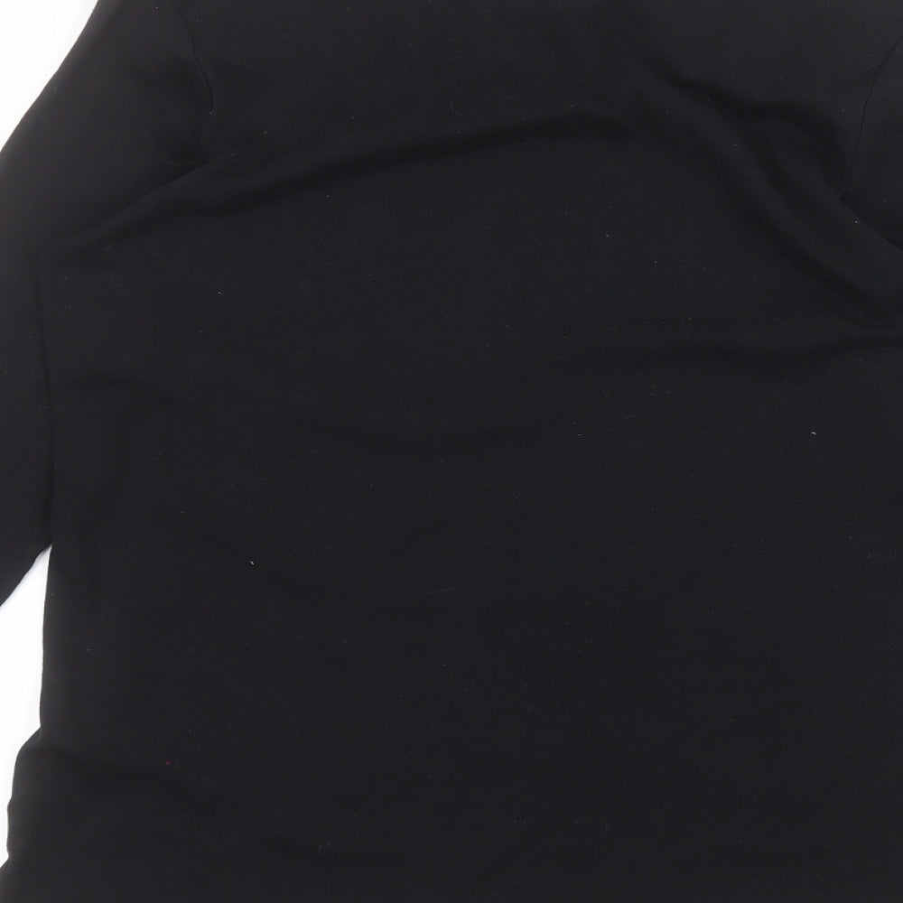 F&F Womens Black  Cotton Basic T-Shirt Size 22 Round Neck