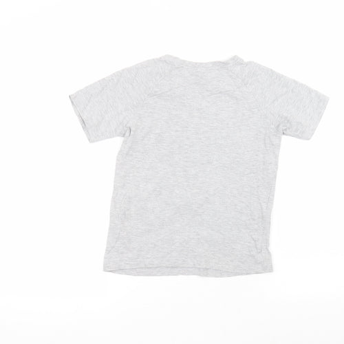 Denim Boys Grey  Cotton Basic T-Shirt Size 7 Years Round Neck