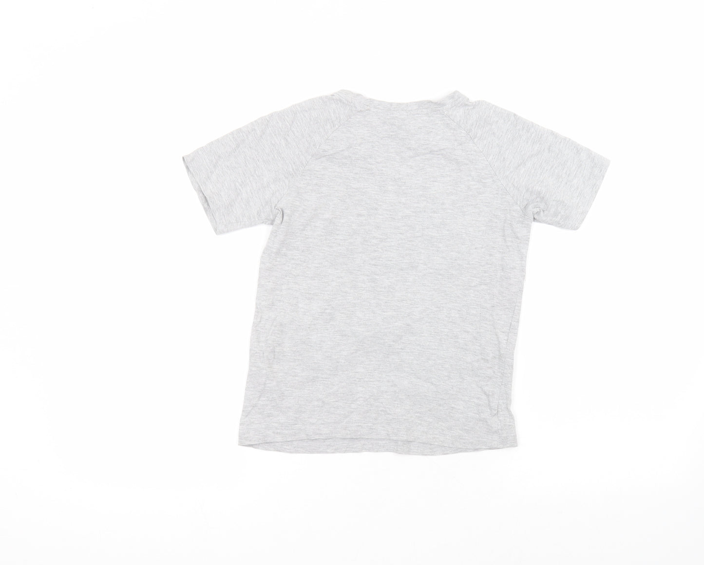 Denim Boys Grey  Cotton Basic T-Shirt Size 7 Years Round Neck