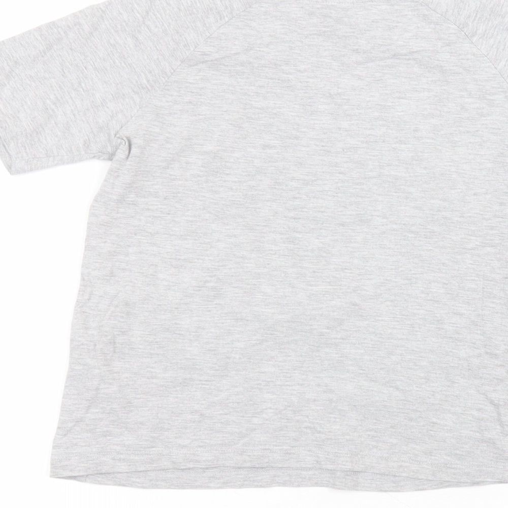 Denim Boys Grey  Cotton Basic T-Shirt Size 7 Years Round Neck