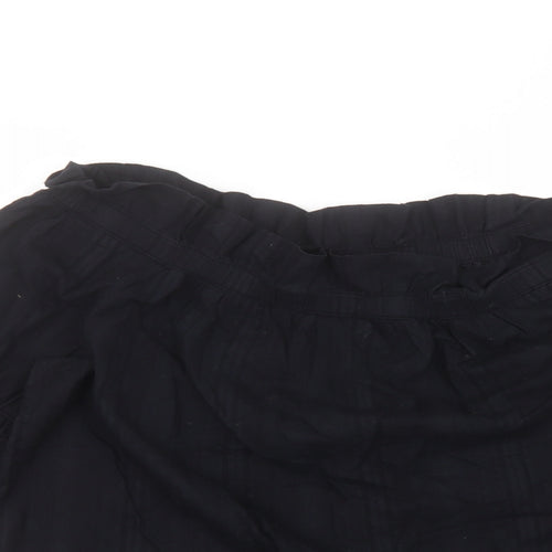 NEXT Womens Black  Cotton Basic T-Shirt Size 12 Round Neck