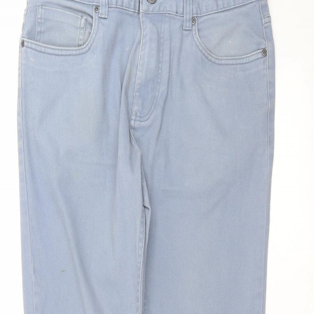 Denim & Co. Mens Blue  Cotton Straight Jeans Size 34 in L30 in Regular