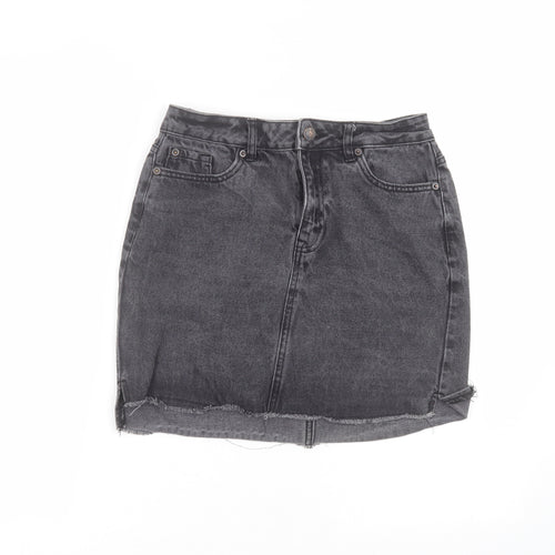 New Look Womens Black  Cotton Mini Skirt Size 8