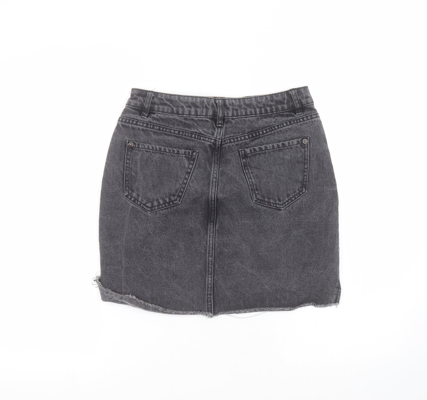 New Look Womens Black  Cotton Mini Skirt Size 8