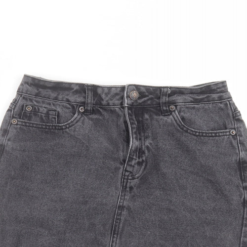 New Look Womens Black  Cotton Mini Skirt Size 8