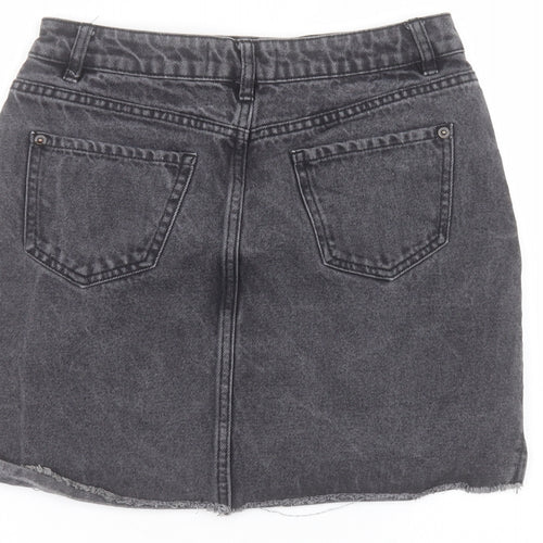 New Look Womens Black  Cotton Mini Skirt Size 8