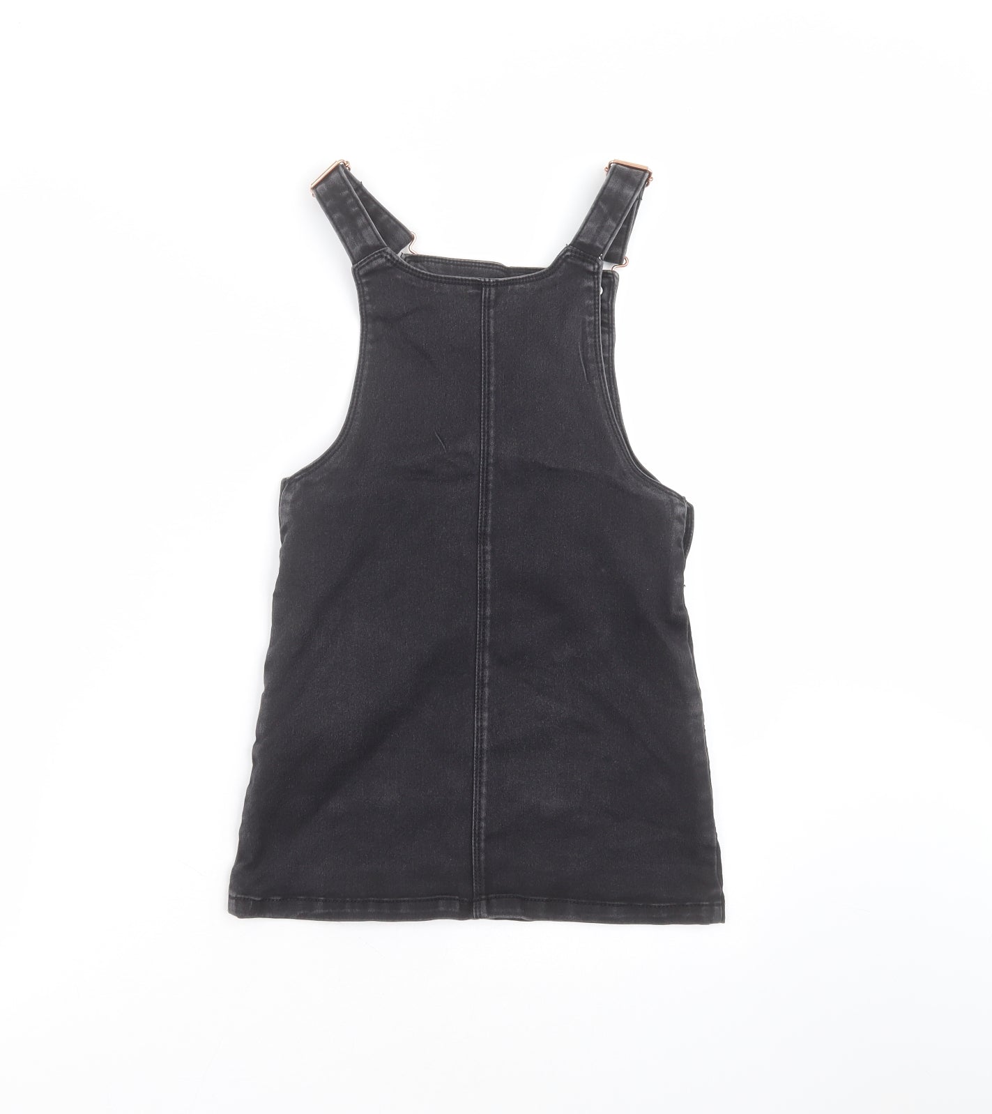 Nutmeg Girls Black  Cotton A-Line  Size 7-8 Years  Round Neck