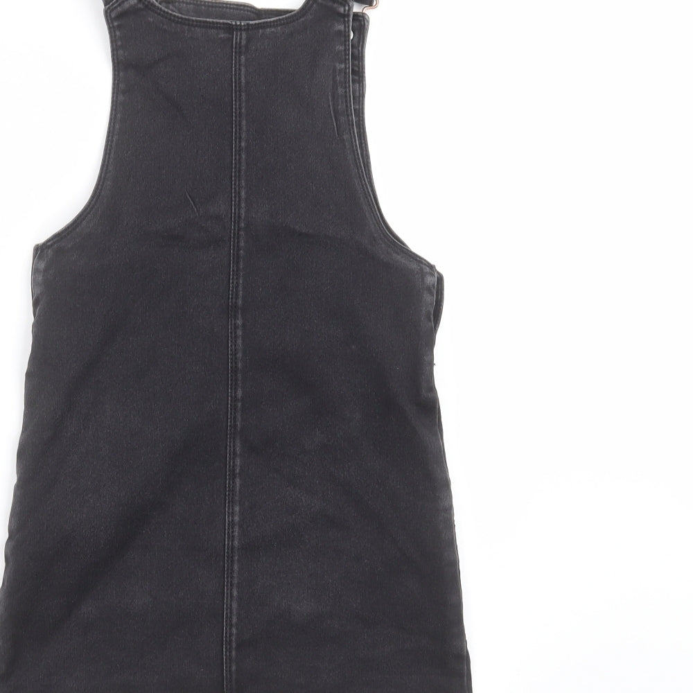 Nutmeg Girls Black  Cotton A-Line  Size 7-8 Years  Round Neck