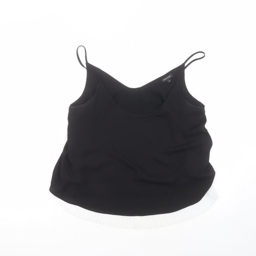 River Island Womens Black  Polyester Basic T-Shirt Size 10 Round Neck