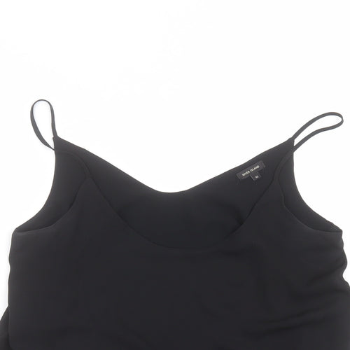 River Island Womens Black  Polyester Basic T-Shirt Size 10 Round Neck