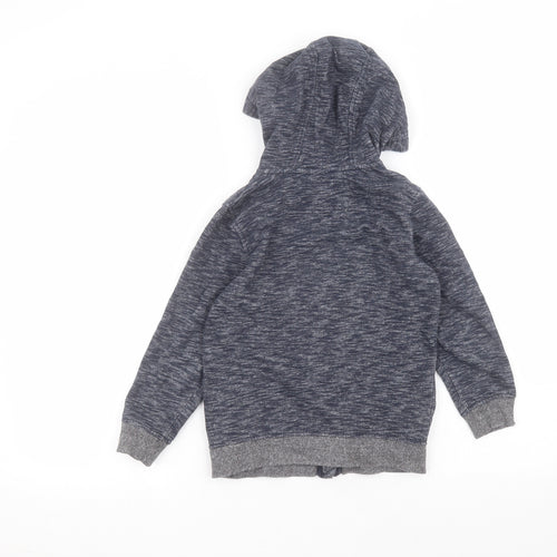 Marks and Spencer Boys Blue  Cotton Full Zip Hoodie Size 6-7 Years