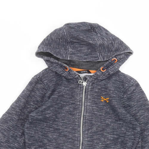 Marks and Spencer Boys Blue  Cotton Full Zip Hoodie Size 6-7 Years