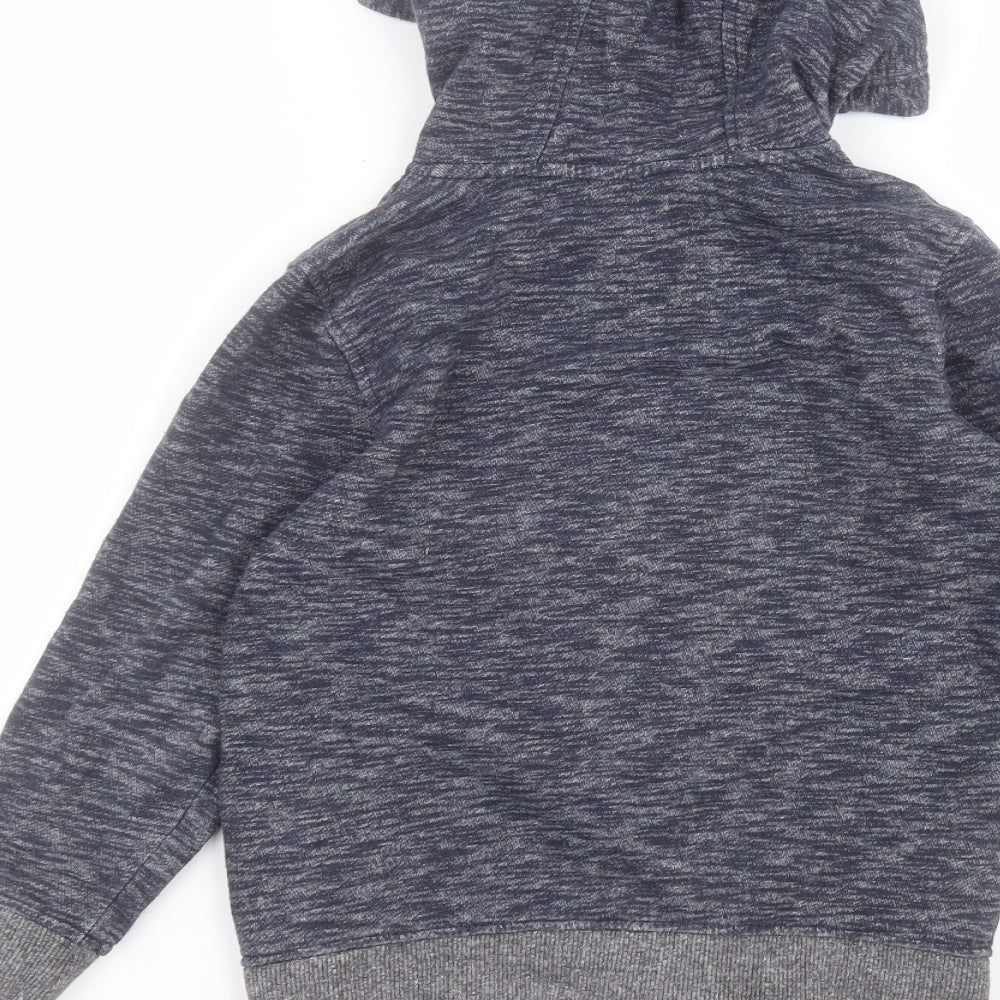 Marks and Spencer Boys Blue  Cotton Full Zip Hoodie Size 6-7 Years