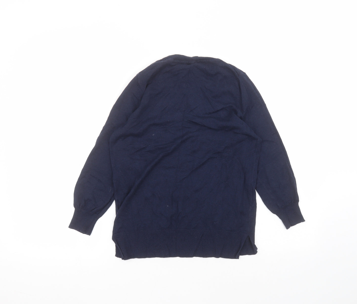 NEXT Womens Blue  Cotton Basic T-Shirt Size 8 Round Neck