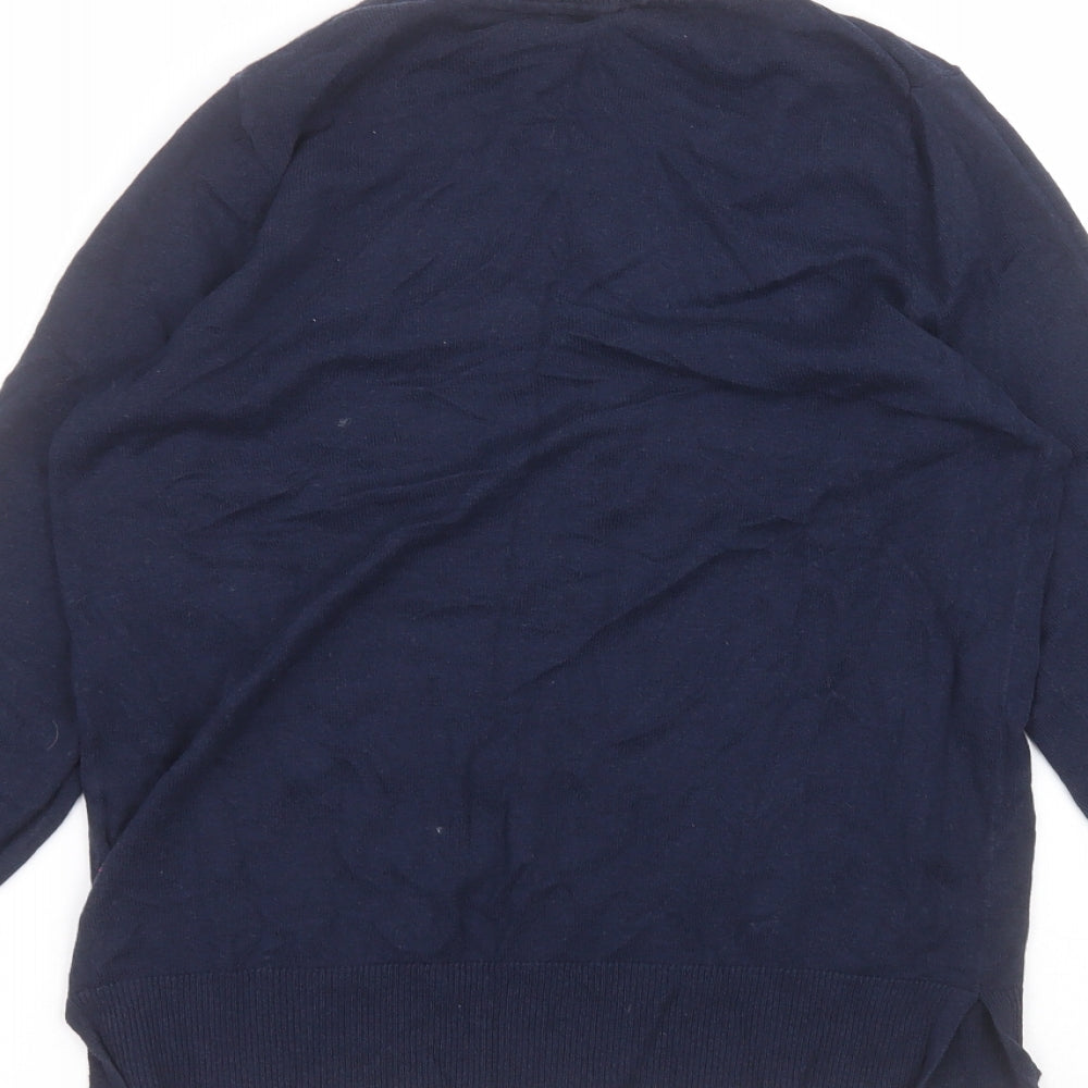 NEXT Womens Blue  Cotton Basic T-Shirt Size 8 Round Neck