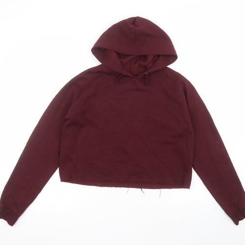 New Look Girls Red  Cotton Pullover Hoodie Size 14-15 Years