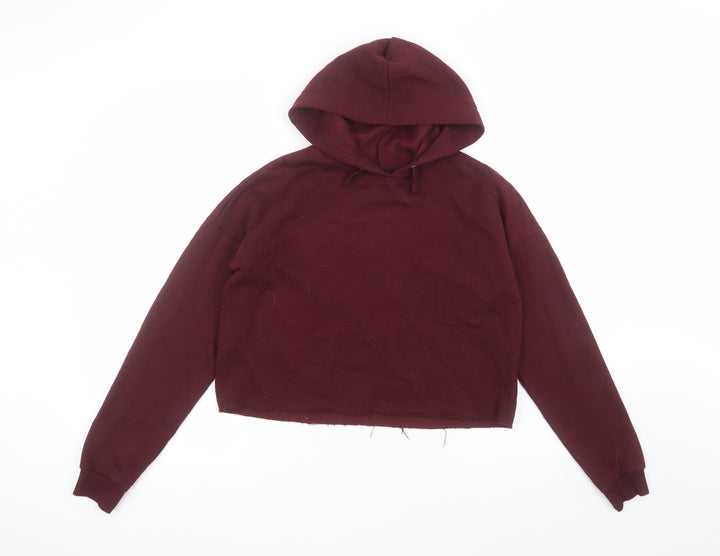 New Look Girls Red  Cotton Pullover Hoodie Size 14-15 Years