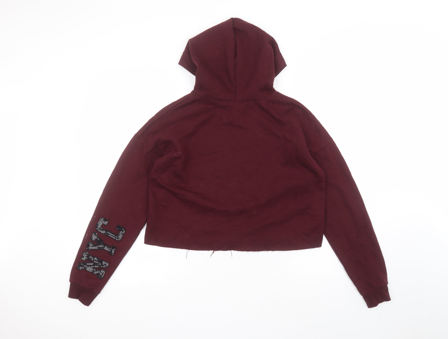 New Look Girls Red  Cotton Pullover Hoodie Size 14-15 Years