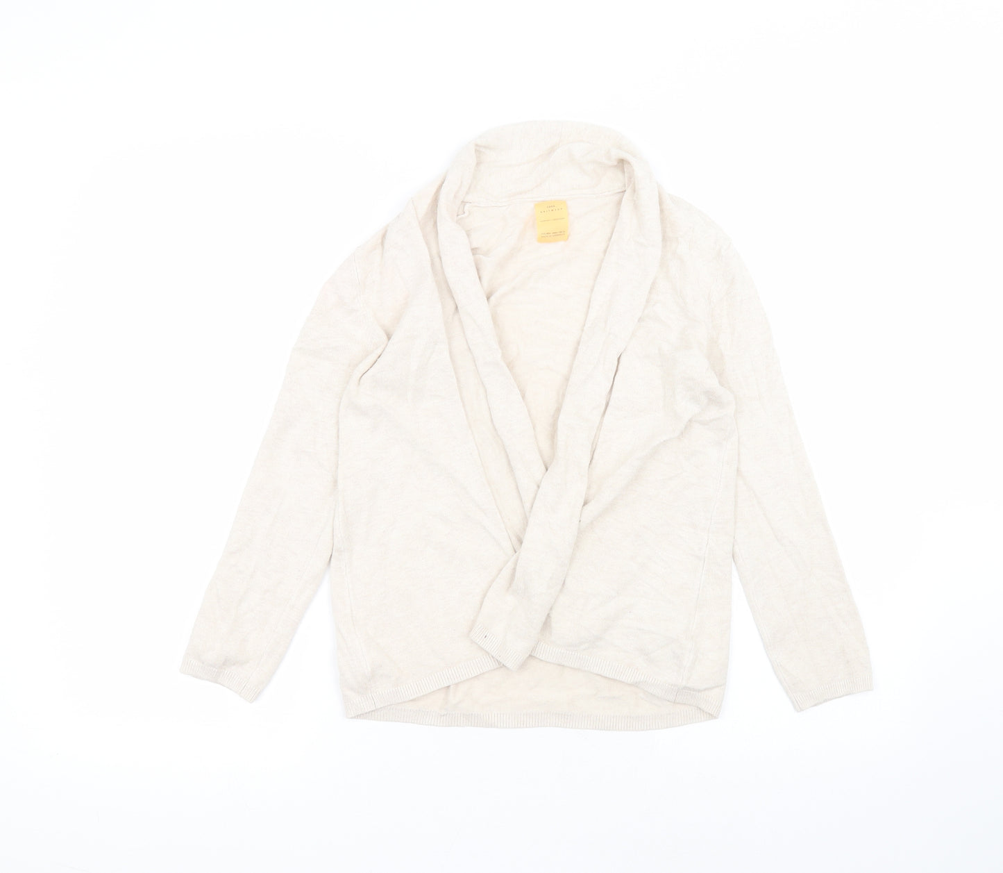 Zara Girls Beige Round Neck  Viscose Cardigan Jumper Size 11-12 Years