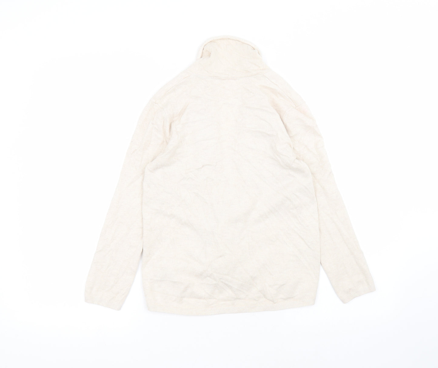 Zara Girls Beige Round Neck  Viscose Cardigan Jumper Size 11-12 Years