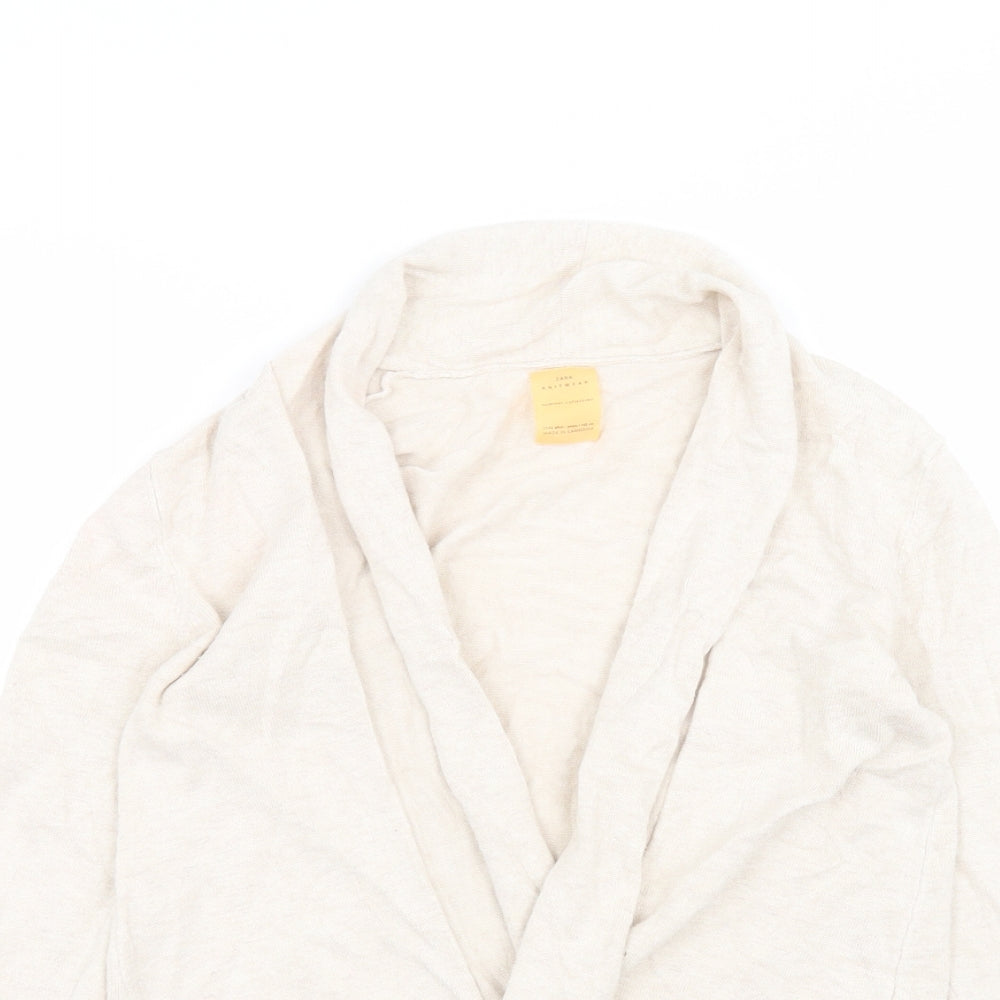 Zara Girls Beige Round Neck  Viscose Cardigan Jumper Size 11-12 Years