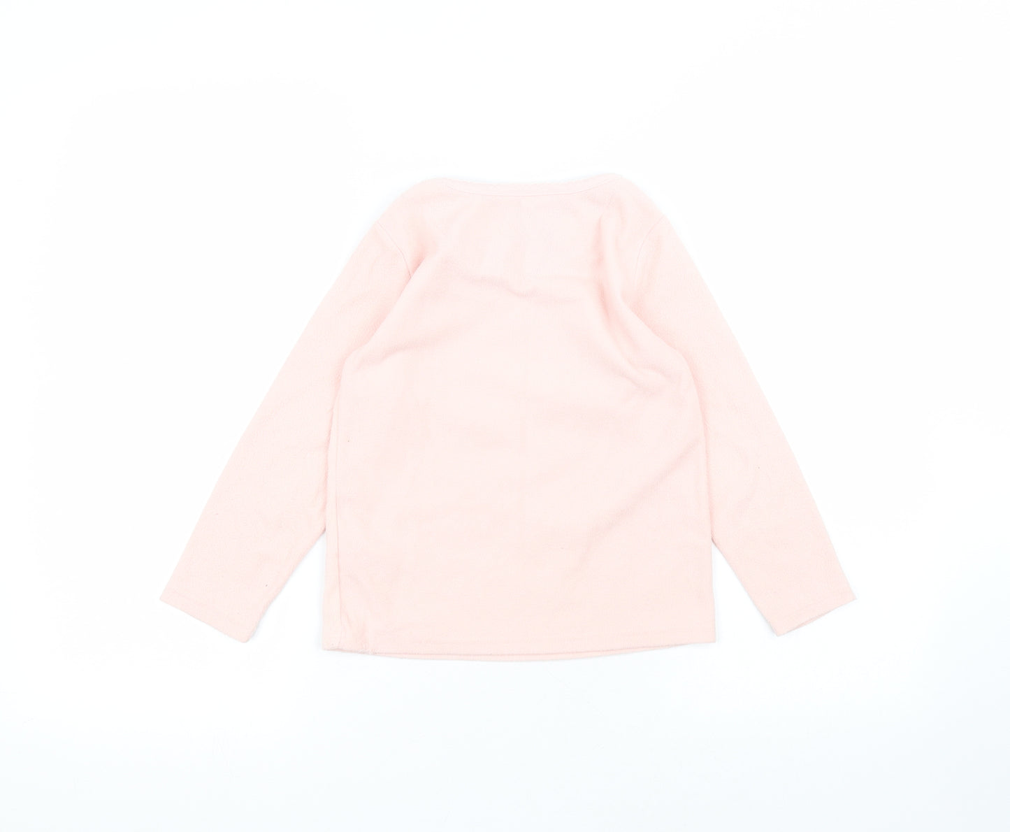 Primark Girls Pink Round Neck  Polyester Pullover Jumper Size 6-7 Years