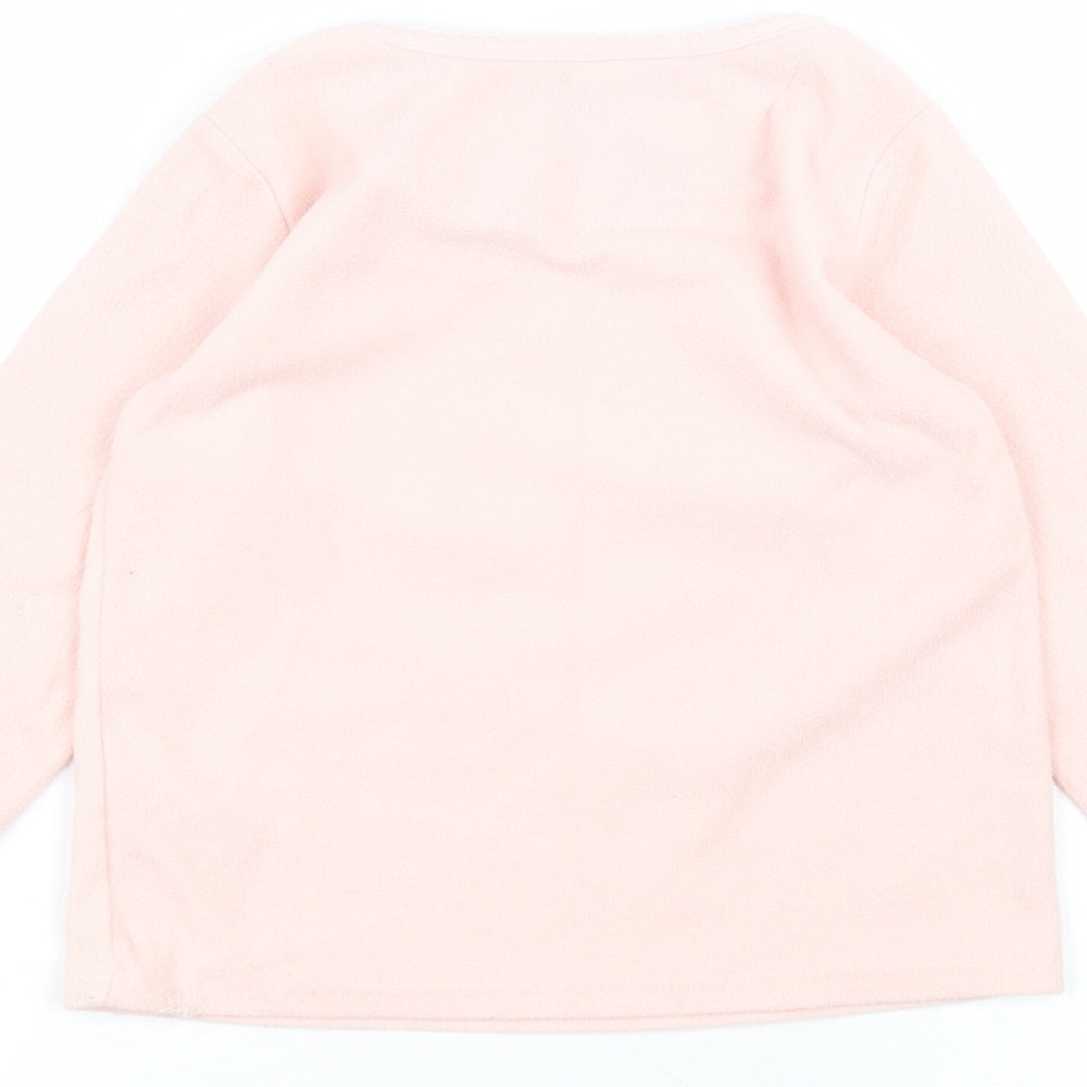 Primark Girls Pink Round Neck  Polyester Pullover Jumper Size 6-7 Years