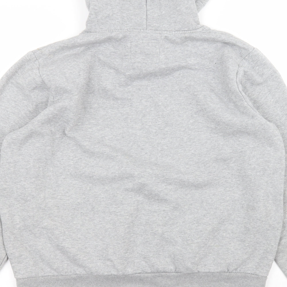 Cedar Wood State Mens Grey  Cotton Pullover Hoodie Size L