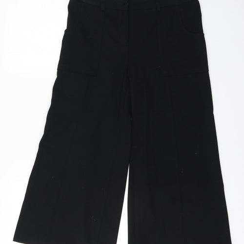 Marks and Spencer Womens Black  Polyester Trousers  Size 10 L23 in Regular