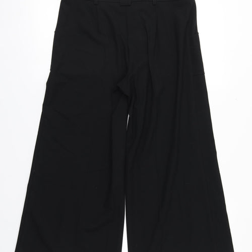 Marks and Spencer Womens Black  Polyester Trousers  Size 10 L23 in Regular